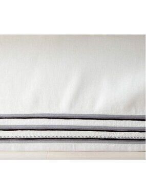 Crate & Barrel Crate&Kids Savanna Crib Skirt White Gray Black 28x51x14" RETIRED